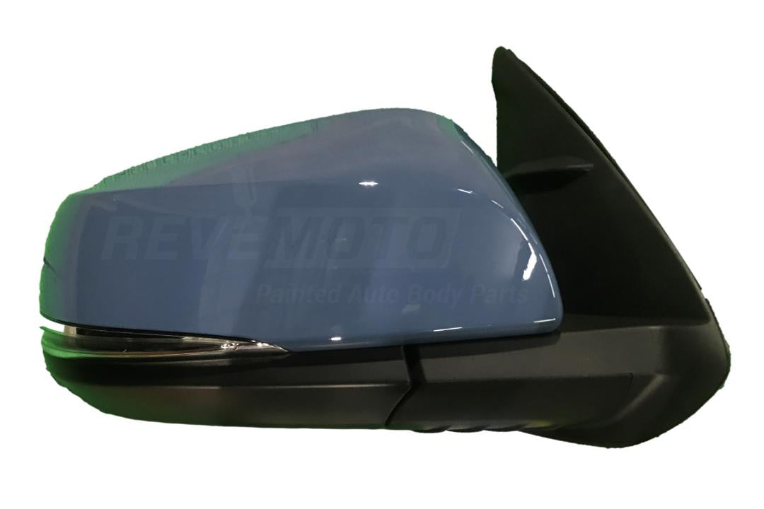 2016-2023 Toyota Tacoma Side View Mirror Painted (Passenger-Side | WITH: Blind Spot Detection) Grayish Blue (8W2) 8791004240_TO1321350