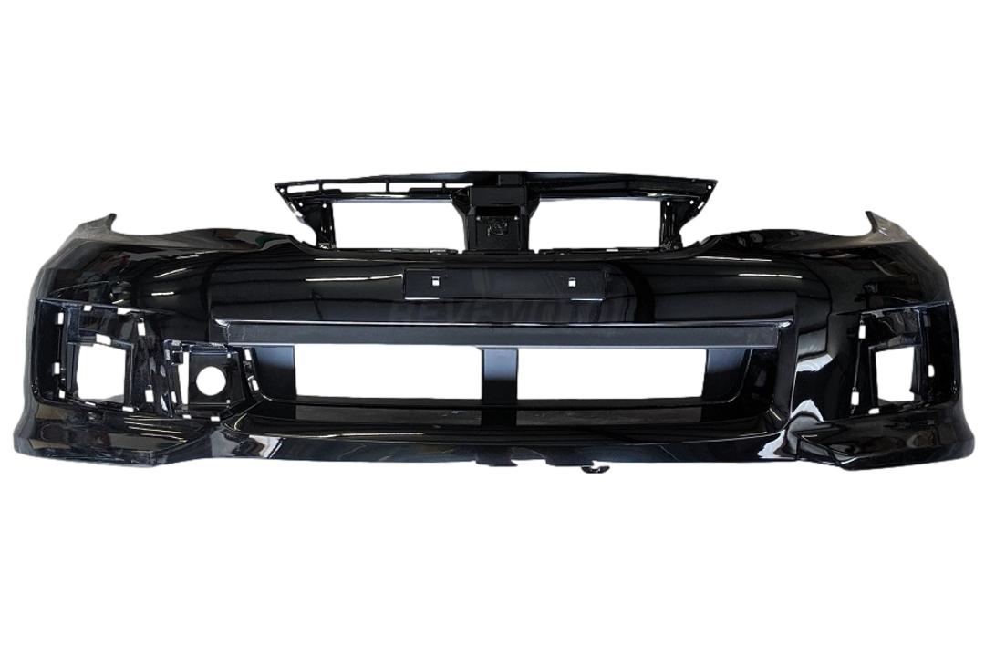 2011-2014 Subaru Impreza Front Bumper Painted With Large Square Fog Insert Holes, P#57704FG113, Painted Crystal Black Silica Pearl (D4S)