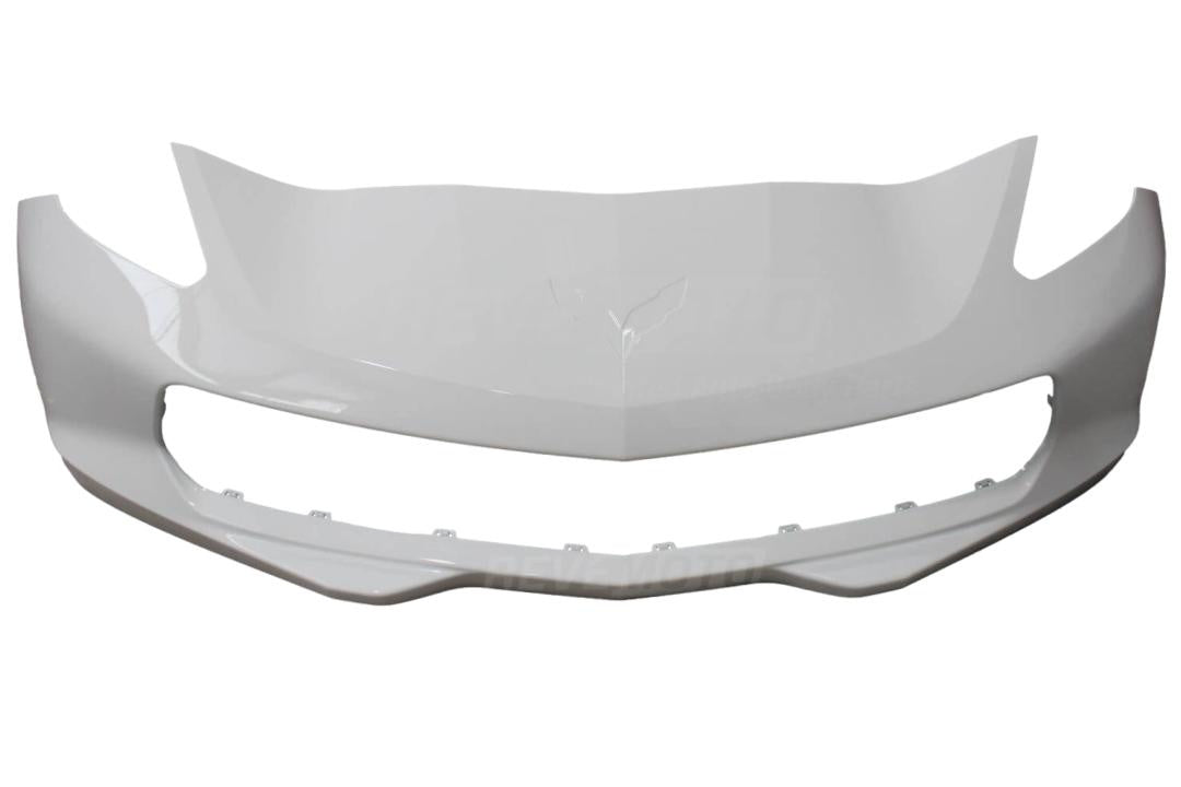  2014-2019 Chevrolet Corvette : Front Bumper Painted (WITHOUT: Headlight Washer Holes) Arctic White (WA9567) 84407326_GM1000949