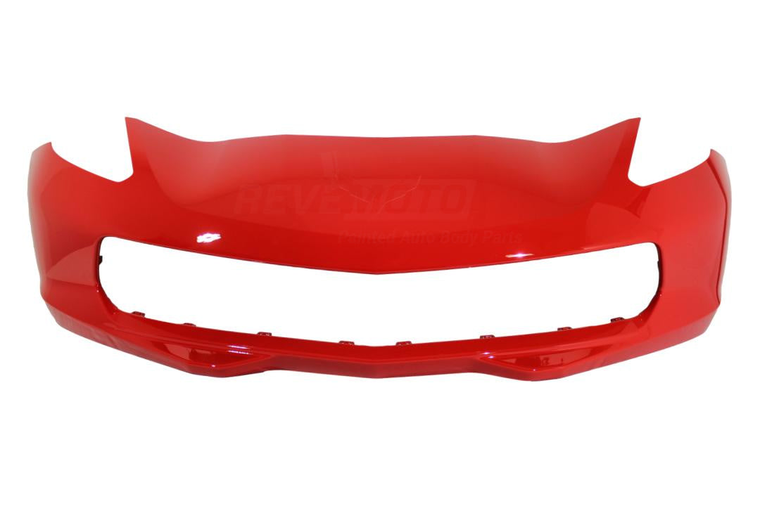 2014-2019 Chevrolet Corvette Front Bumper Painted (WITHOUT: Headlight Washer Holes) Torch Red (WA9075) 84407326_GM1000949