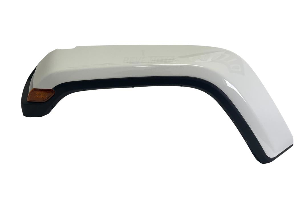 2018-2023 Jeep Wrangler Front Fender Flare Painted (WITH: LED Lamps | Left; DriverSide) Bright White (PW7) 6CE67TZZAH 