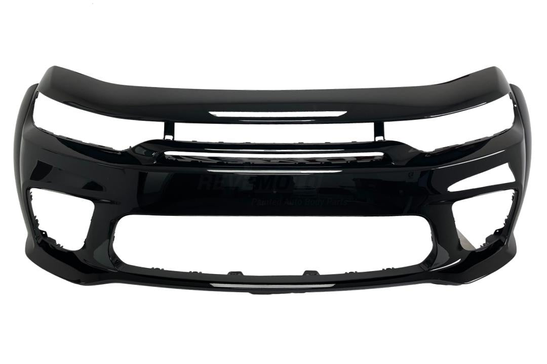 2020-2023 Dodge Charger Front Bumper Painted (WITH: Wide Body Models)_Black (PX8)_68488285AC_ CH1000A43