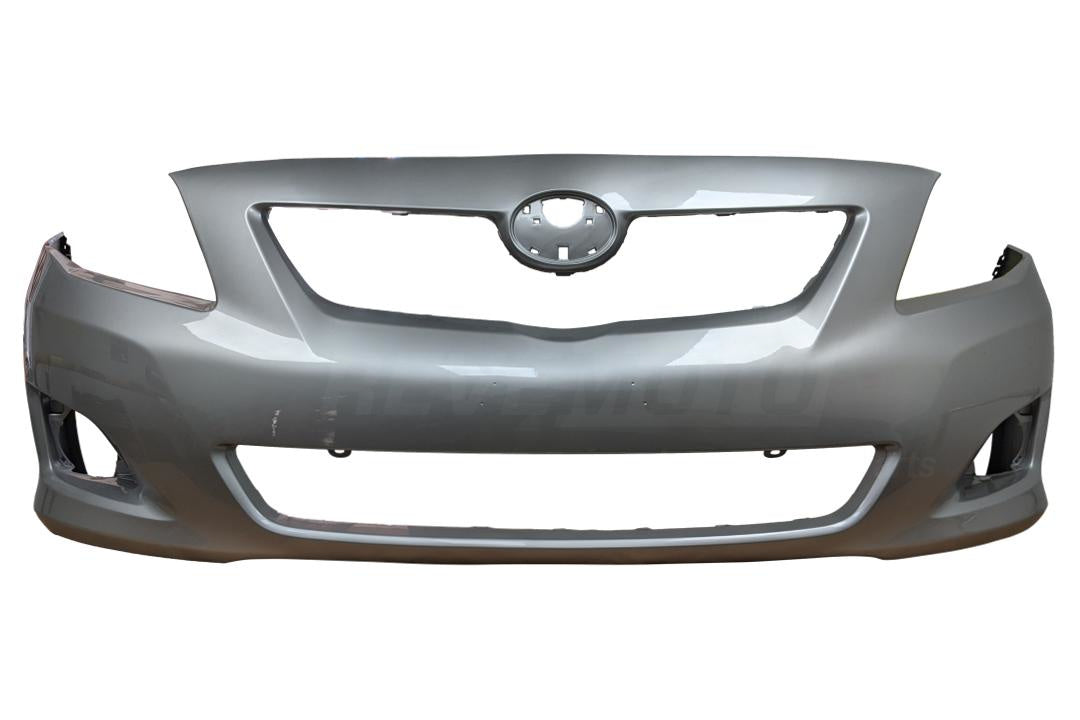 2010 Toyota Corolla Front Bumper Cover Painted Classic Silver Metallic (1F7) Without Spoiler Hole 5211902990