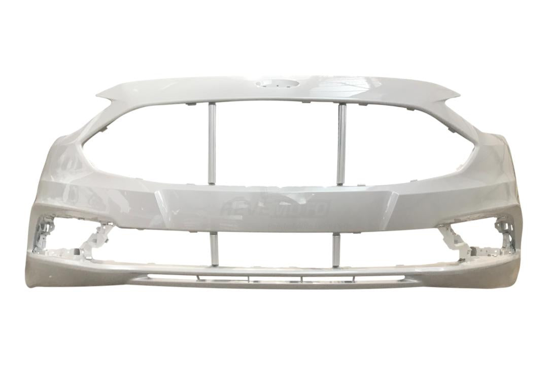 2017-2018 Ford Fusion Front Bumper Painted White Platinum Pearl (UG) _ WITHOUT_ Auto Park, Tow Hook Hole HS7Z17D957BBPTM FO1000718