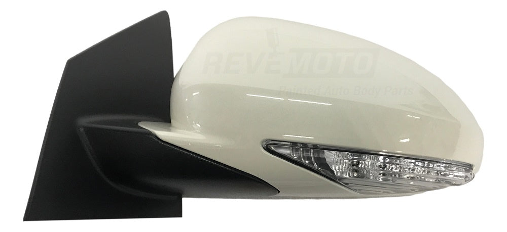 2013 Buick Enclave Side View Mirror Painted White Diamond Pearl (WA800J)WITH Power,Manual Folding,Heat,Turn Signal Light, Memory,Blind Spot Detection Left, Driver-Side OEM22823953
