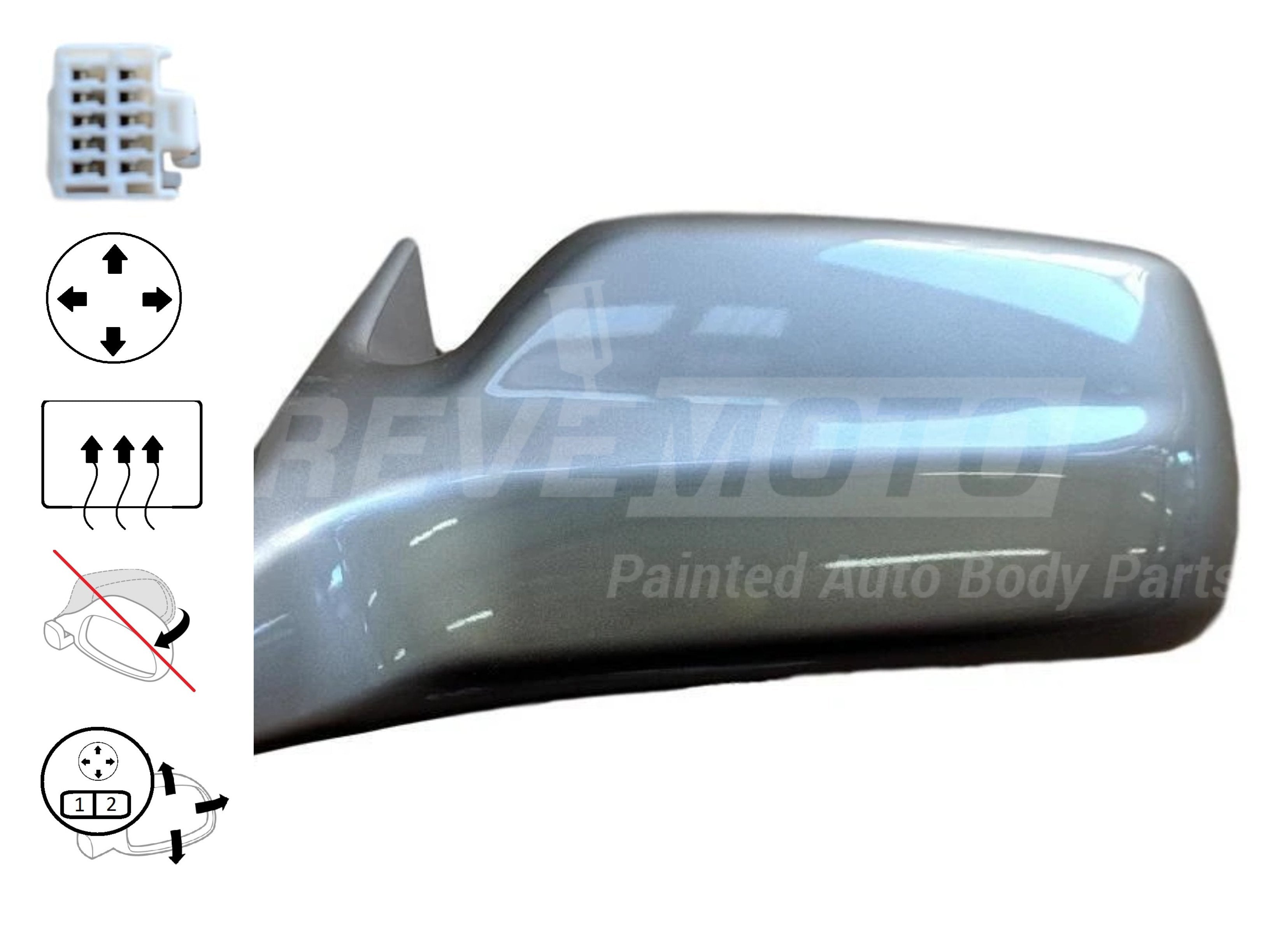 2002 Toyota Avalon Side View Mirror Painted (Driver-Side) – ReveMoto