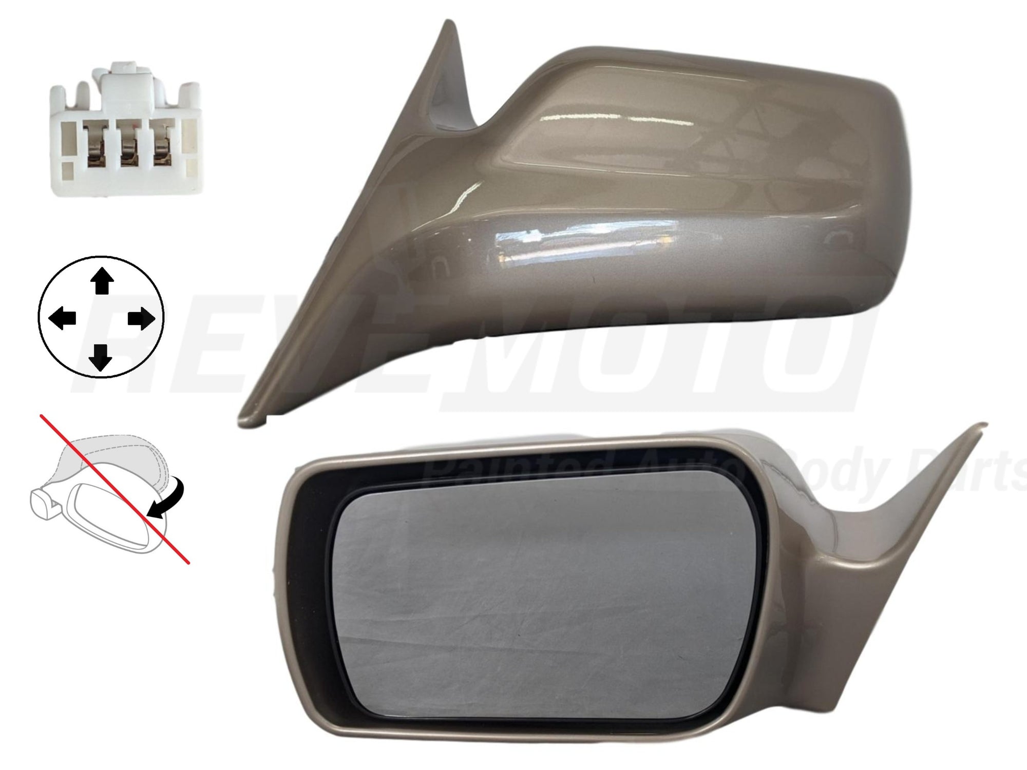 2000-2004 Toyota Avalon Driver Side View Mirror , XL,XLS, Power, Non-Heated, Non-Folding, w_o Memory, Painted Desert Sand Mica (4Q2) 87940AC011C0