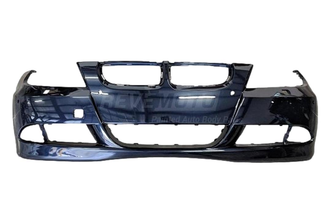 2006-2008 BMW 3-Series Front Bumper Painted_Sedan/Wagon | WITH: Park Assist Sensor Holes, Parking Distance Control Holes | WITHOUT: Head Light Washer Holes_ 51117170051_ BM1000178