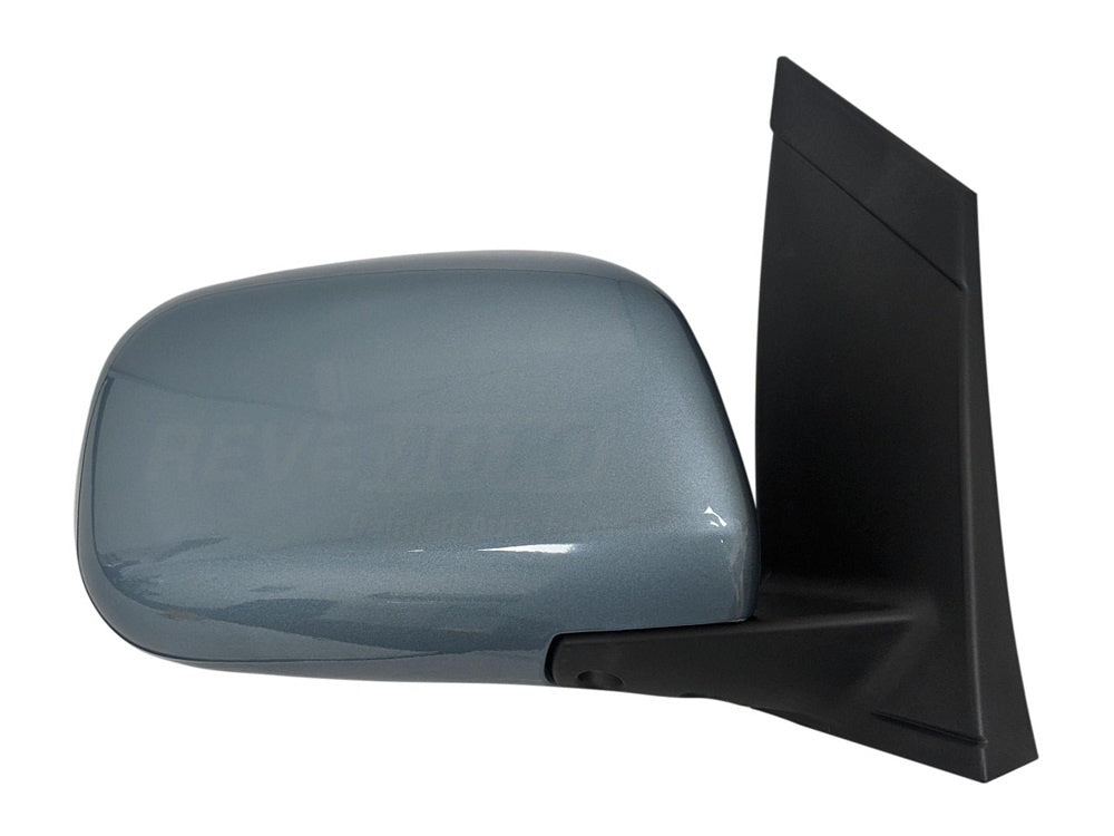 2004 Toyota Sienna Painted Side View Mirror (OE Replacement) Blue Mirage Metallic (8R5), Power; Non-Heated; Manual Folding; Without Auto Dimming; Without Turn Signal; Without Puddle Lamp; Without Blind Spot Detection Glass; Without Memory, Right, Passenger Side - 87910AE010