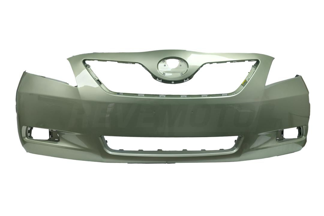 2007-2009 Toyota Camry Painted Front Bumper Barcelona Red Mica (3R3) WITH Spoiler Holes, WITHOUT Tow Hook Hole 5211906921