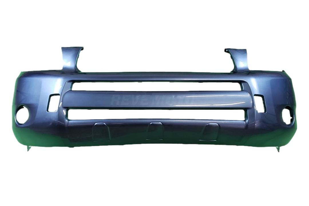 2006-2008 Toyota RAV4 Front Bumper Cover Painted Pacific Blue Metallic (8R3) Without Wheel Opening Flares 5211942955