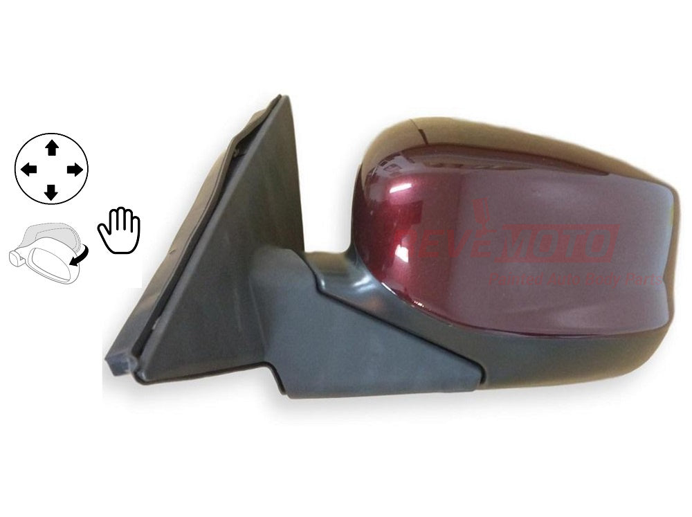 2008_Honda_Accord_Driver_Side_View_Mirror_4_Door_Sedan_Non-Heated_US_Built_Painted_Basque_Red_Pearl_R530P