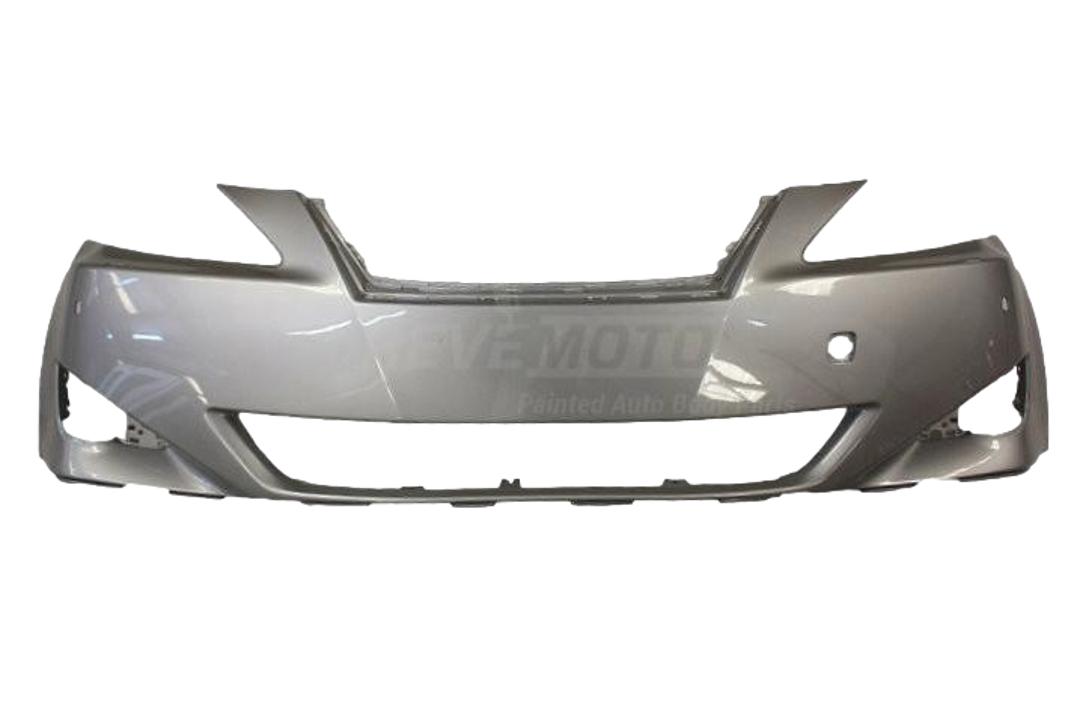 2006-2008 Lexus IS350 Front Bumper Painted_Tungsten_Pearl_1G_WITH HL Washer Holes; Park Assist Sensor Holes; Pre-Collision_ 5211953919_ LX1000160