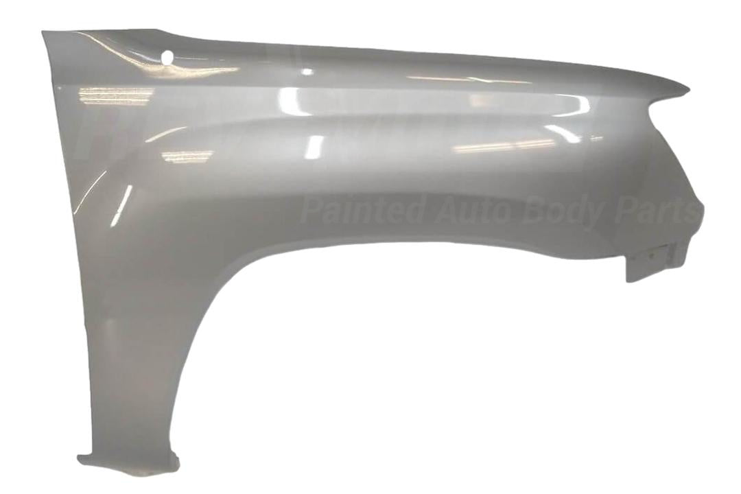 2005-2015 Toyota Tacoma Fender Painted Silver Streak Mica (1E7) WITHOUT: Flare Holes, Molding Holes, Also Fits X-Runner Left, Driver Side 5381204090