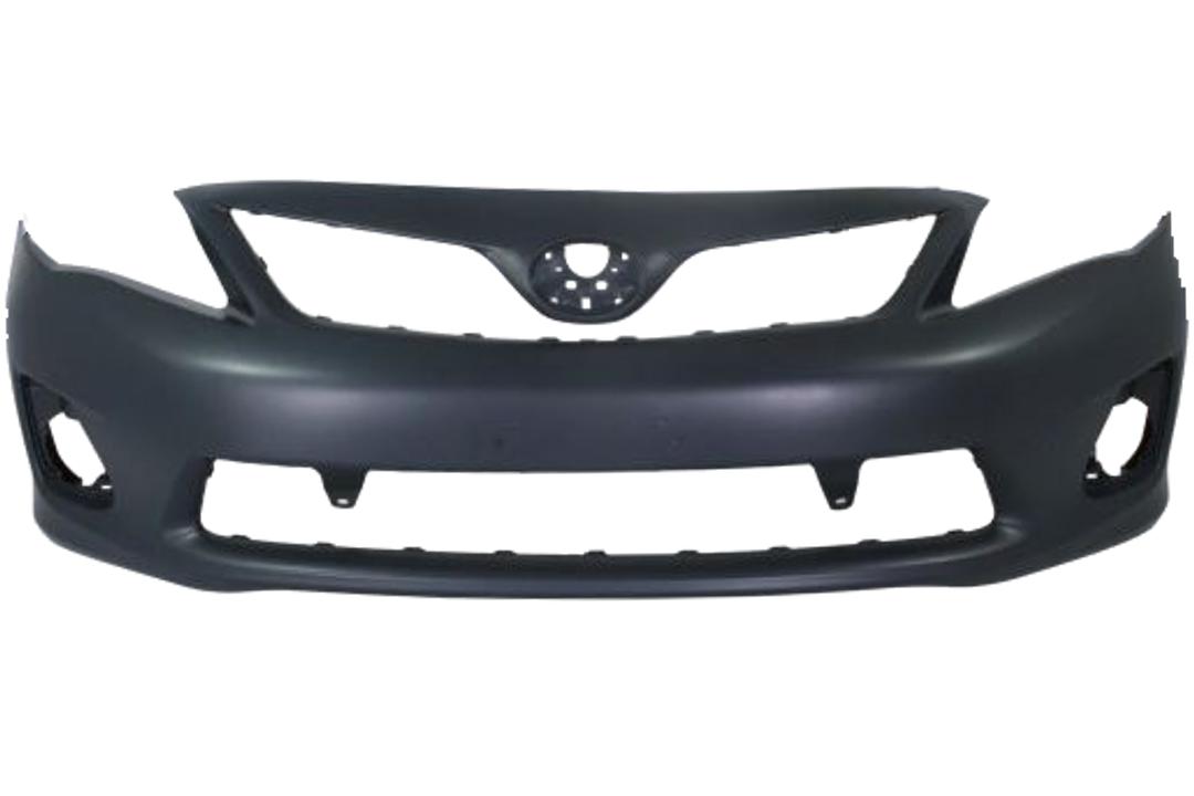 2011-2013 Toyota Corolla Front Bumper Painted Magnetic Gray Metallic(1G3),S Model 