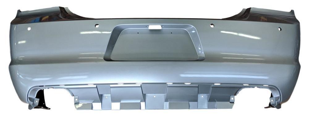 2011-2014 Dodge Charger Rear Bumper, WITH Sensors, PaintedBillet Metallic (JSC, PSC); 68092608AA