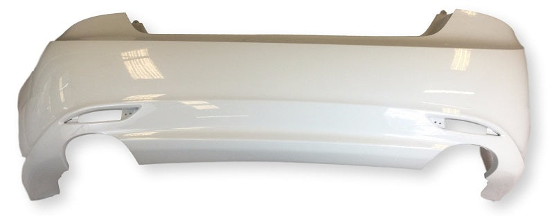 2011 Hyundai Sonata Rear Bumper, Non Hybrid, Single Exhaust, Painted Shimmering White Pearl (WJ)
