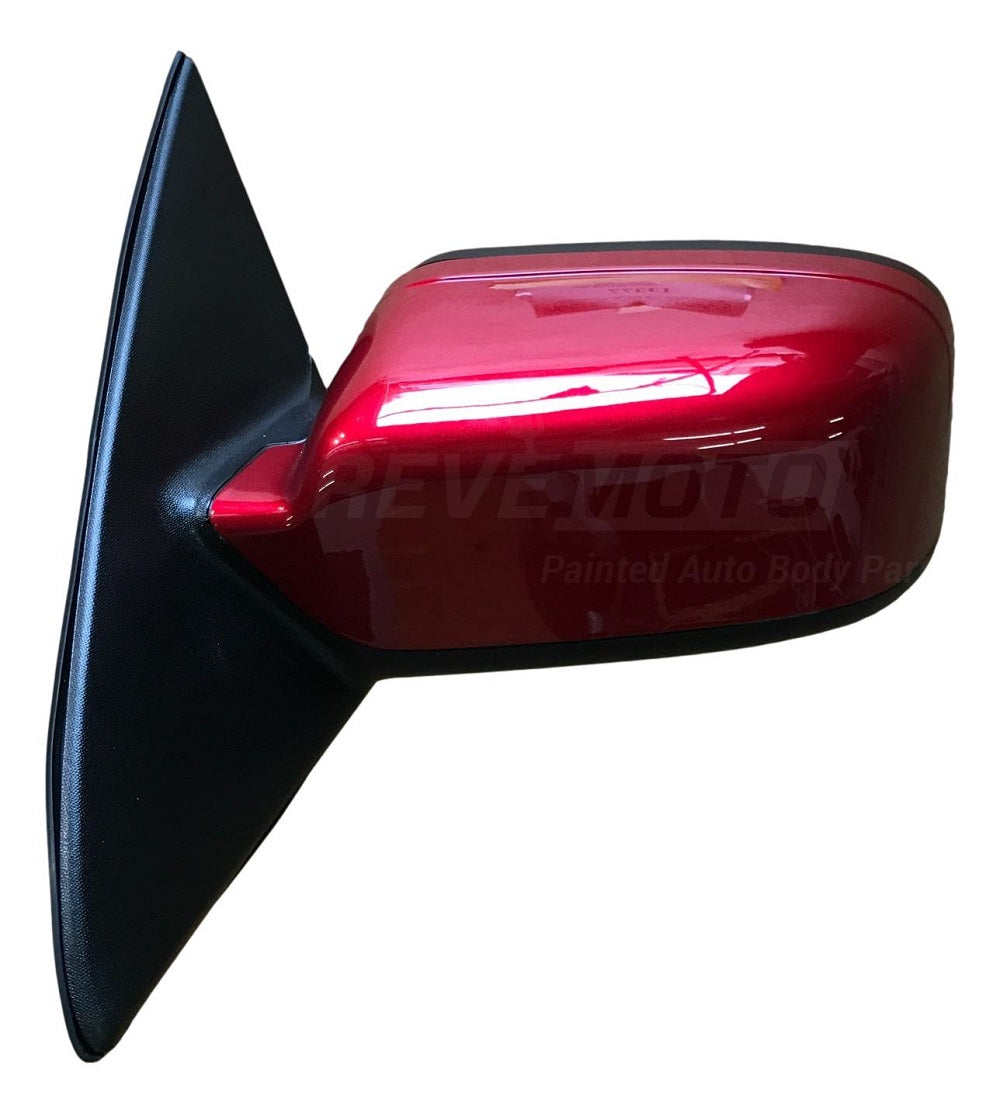 2012 Ford Fusion Driver Side View Mirror Painted Red Candy 2 Metallic (RZ), With Power, Non-Folding, Blind Spot Detection, WITHOUT Heat or Puddle Light
