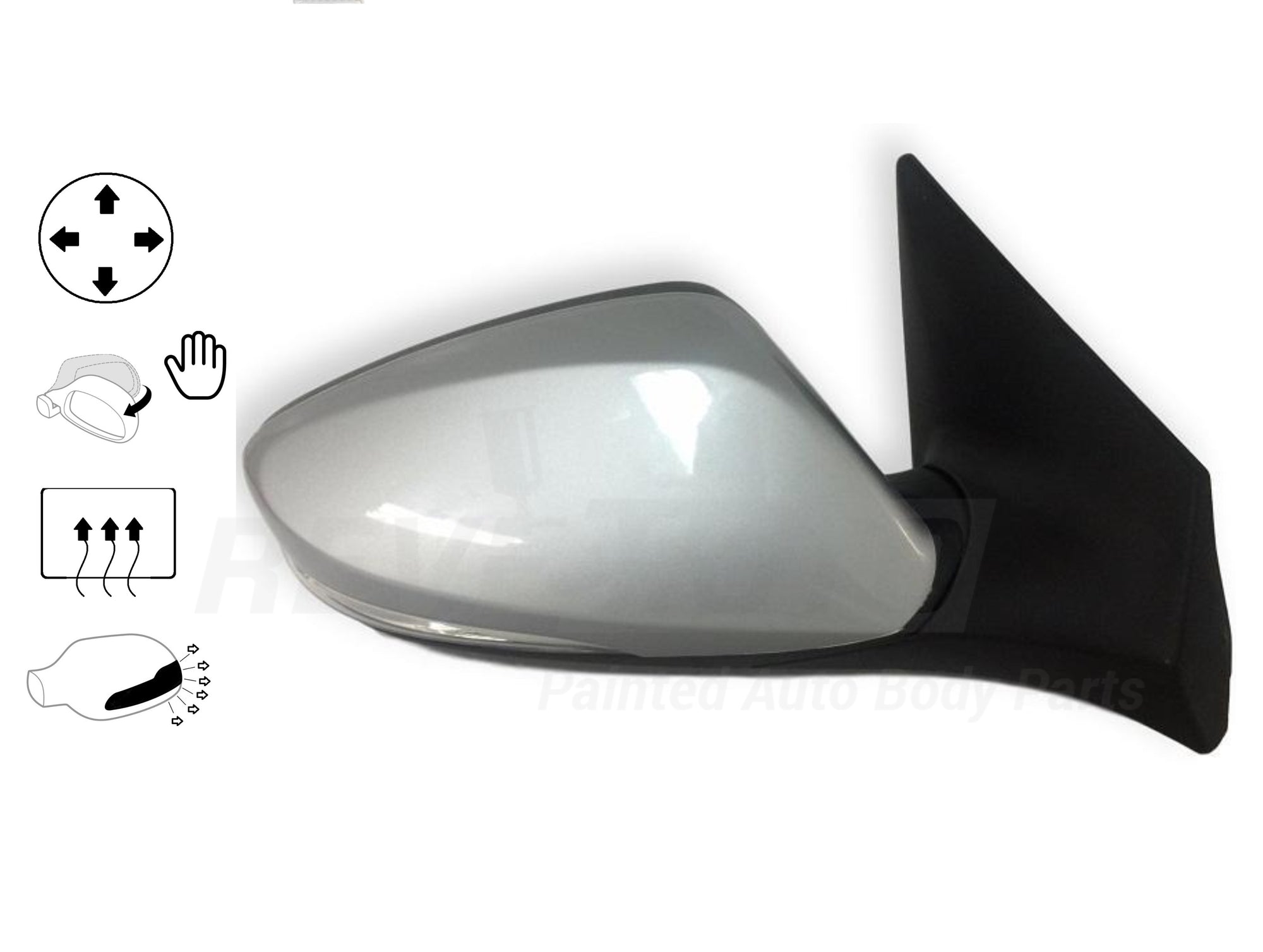 2012 Hyundai Elantra : Side View Mirror Painted (OE Replacement; Passenger-side)