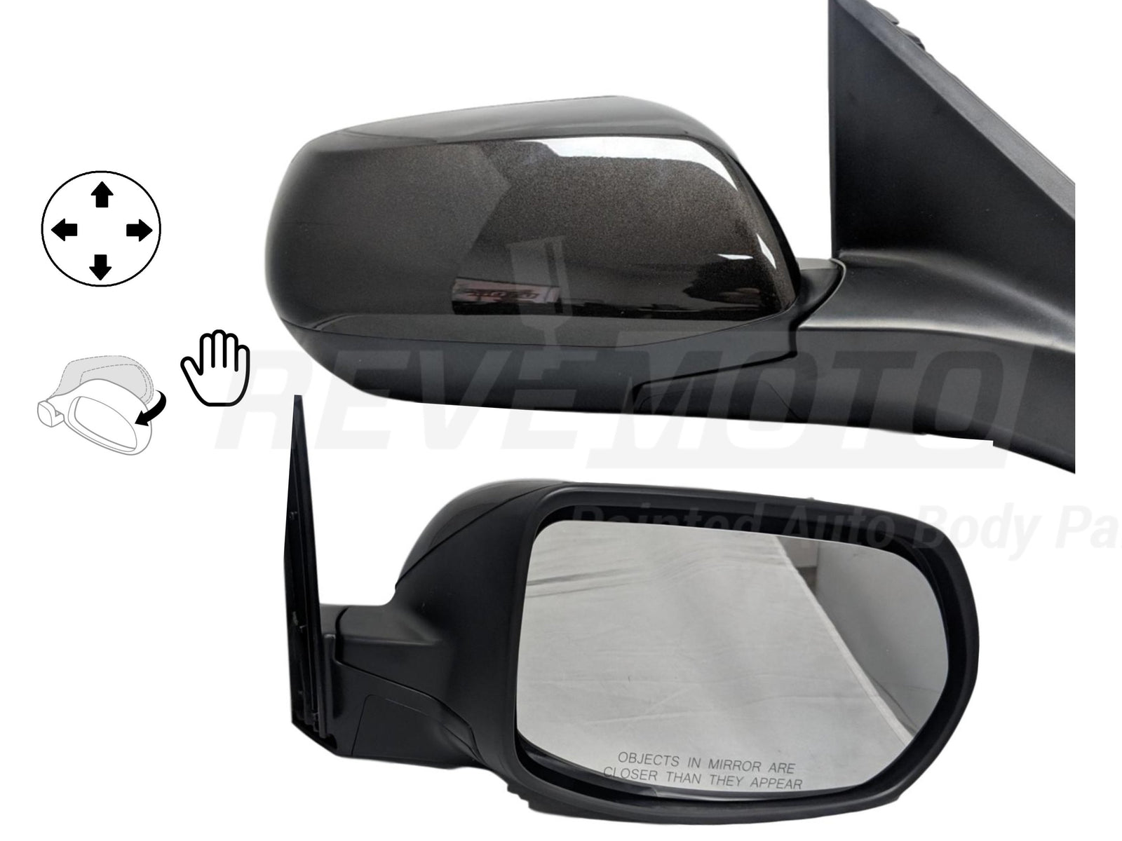 2014 Honda CRV Passenger Side View Mirror EX LX Power Manual Folding Non-Heated Painted Kona Coffee Metallic YR600M 76208T0AA11