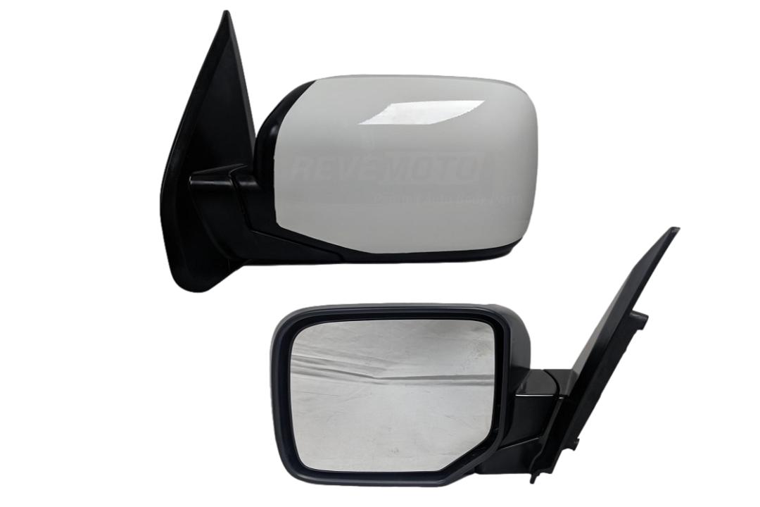 2009-2015 Honda Pilot Side View Mirror Painted_Taffeta_White_NH578_EX/EX-L/LX/Touring Models | WITH: Power, Manual Folding, Heat | WITHOUT: Turn Signal Light, Memory