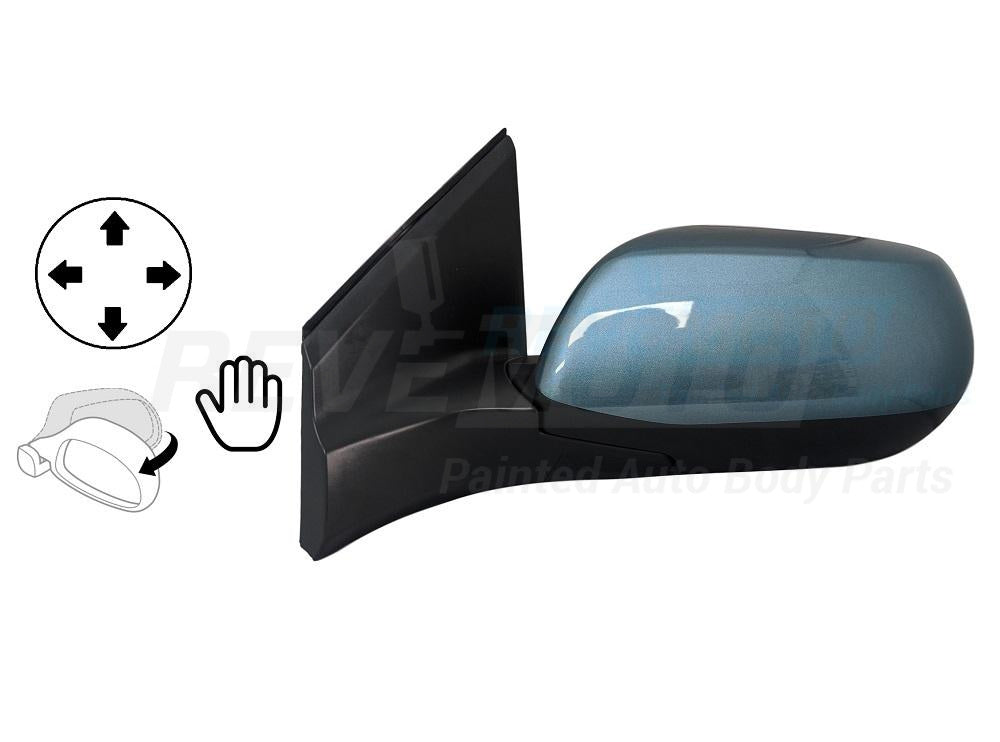 2013 Honda CR-V Driver Side View Mirror EX Power Manual Folding Non-Heated Painted Mountain Air Metallic BG62M 76258T0AA11