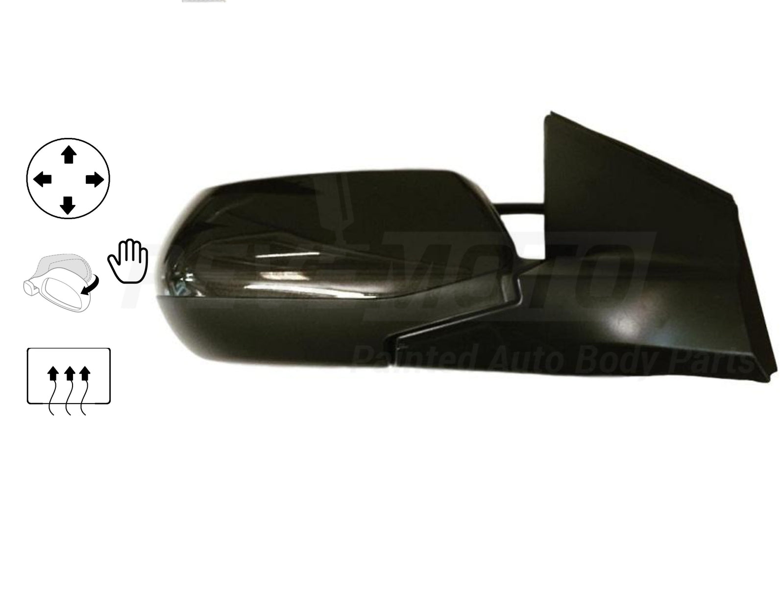 2014 Honda CRV Passenger Side View Mirror EX-L Power Manual Folding Heated Painted Kona Coffee Metallic YR600M 76208T0AA21