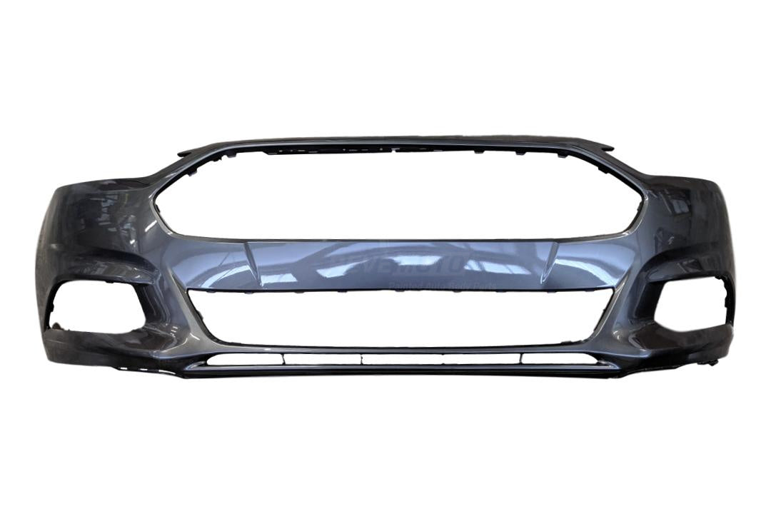 2013-2016 Ford Fusion Front Bumper Painted Magnetic Metallic (J7)¬†/ WITHOUT: Park Assist Sensor Holes, Tow Hook Holes DS7Z17D957AAPTM FO1000680