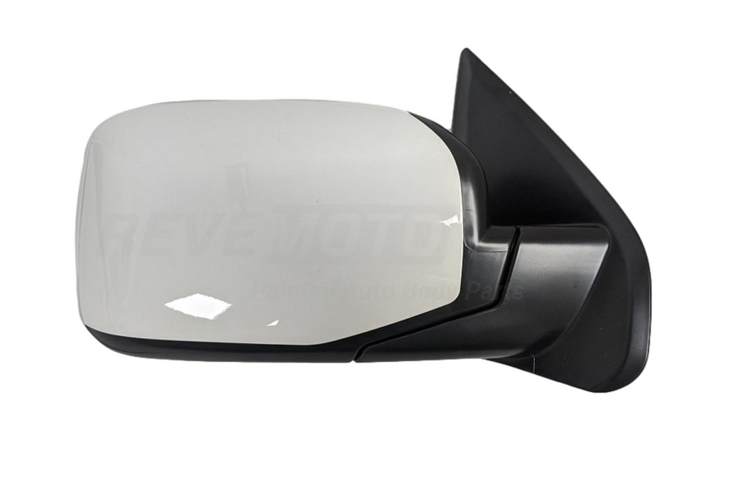 2009-2015 Honda Pilot Painted Side View Mirror Taffeta White (NH578), Power; Manual Folding; Non-Heated; Without Signal Light; Without Memory, Right, Passenger Side_76208SZAA01ZA_ HO1321265