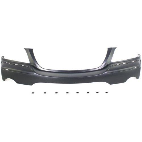 Chrysler 04-06 Pacifica Front Bumper; Lower; w/ Fog Light Holes; Gray Textured; w/ 1 Horizontal Bar in Grille Area; YM13ZSPAA