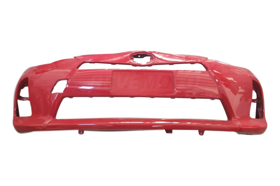  2012-2014 Toyota Prius C Front Bumper Cover Painted Absolute Red (3P0)