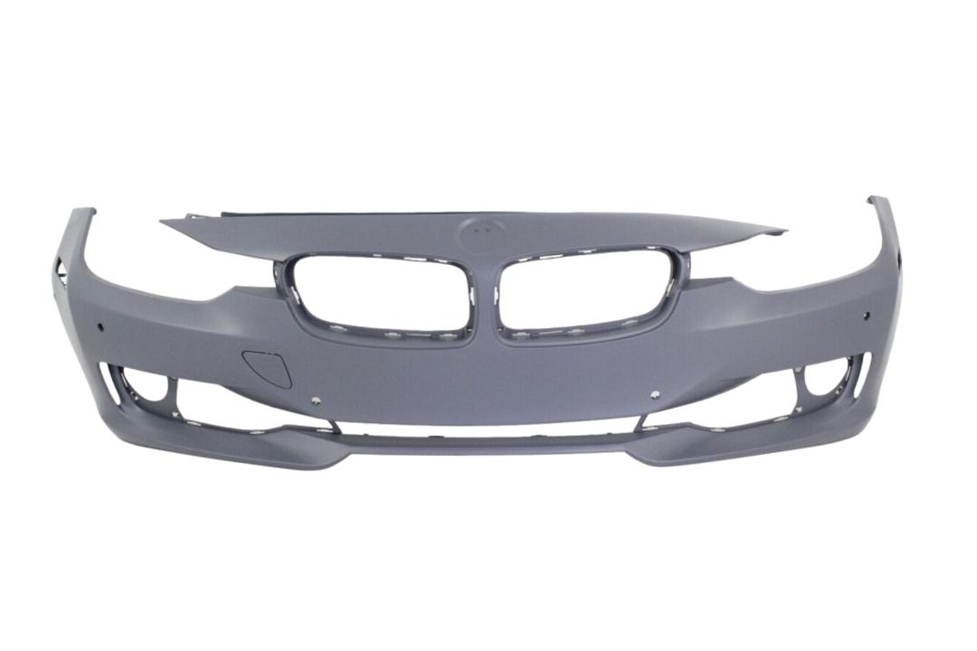 2012-2015 BMW 3-Series Front Bumper Painted_(Sedan/Wagon) WITH: 4 Parking Distance Control Holes, Side Camera Holes | WITHOUT: M-Package, Molding Holes, Head Light Washer Holes, Park Assist Sensor Holes_ 51117293014_ BM1000264