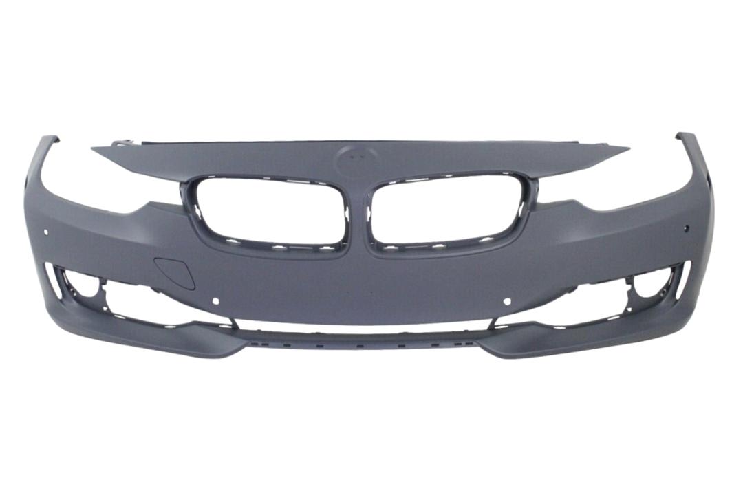 2012-2015 BMW 3-Series Front Bumper Painted_(Sedan/Wagon) WITH: 4 Parking Distance Control Holes | WITHOUT: M-Package, Head Light Washer Holes, Park Assist Sensor Holes, Side Camera Holes_ 51117293086_ BM1000276