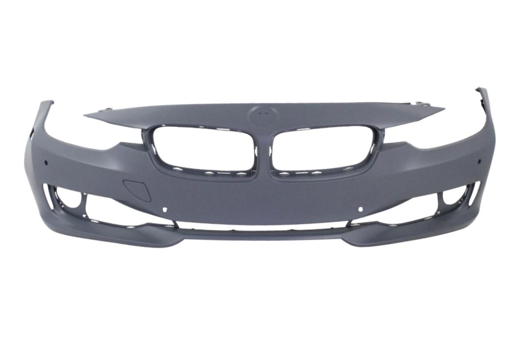2012-2015 BMW 3-Series Front Bumper Painted_(Sedan/Wagon) WITH: 4 Parking Distance Control Holes | WITHOUT: M-Package, Molding Holes, Head Light Washer Holes, Park Assist Sensor Holes, Side Camera Holes_ 51117293012_ BM1000265