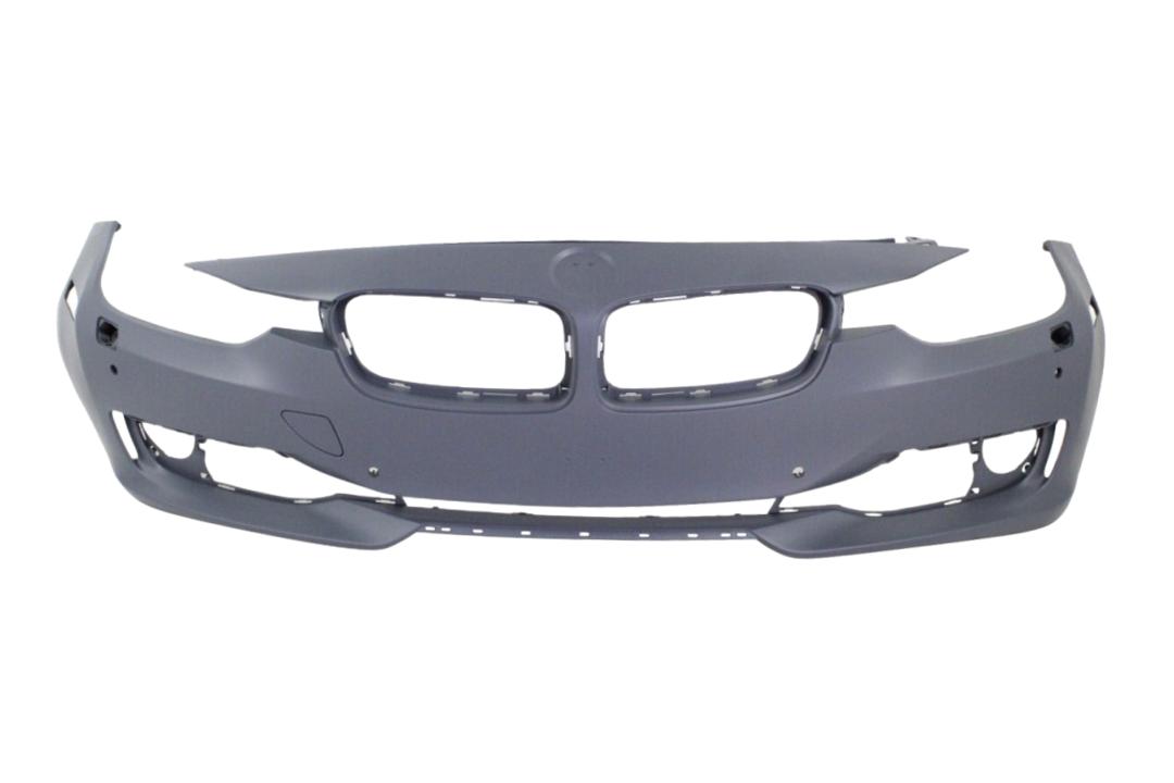 2012-2015 BMW 3-Series Front Bumper Painted_(Sedan/Wagon) WITH: 4 Parking Distance Control Holes, Molding Holes, Head Light Washer Holes | WITHOUT: M-Package, Park Assist Sensor Holes, Side Camera Holes_ 51117293092_ BM1000271