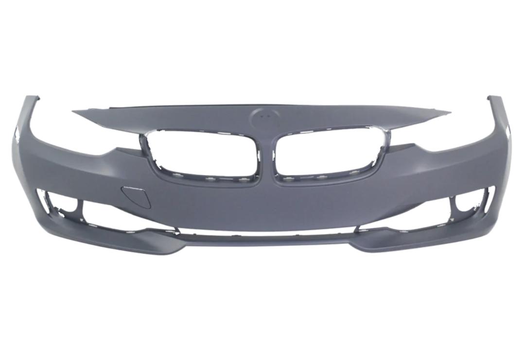 2012-2015 BMW 3-Series Front Bumper Painted_(Sedan/Wagon) WITH: 2 Park Assist Sensor Holes | WITHOUT: M-Package, Molding Holes, Head Light Washer Holes, 4 Parking Distance Control Holes, Side Camera Holes_ 51117293013_ BM1000263
