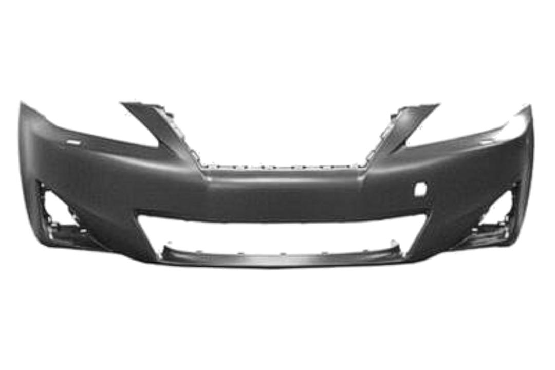 2011-2013 Lexus IS250 Front Bumper Painted_(Sedan) WITH: Headlight Washer Holes | WITHOUT: Sport, Park Assist Sensor Holes_ 5211953981_ LX1000215