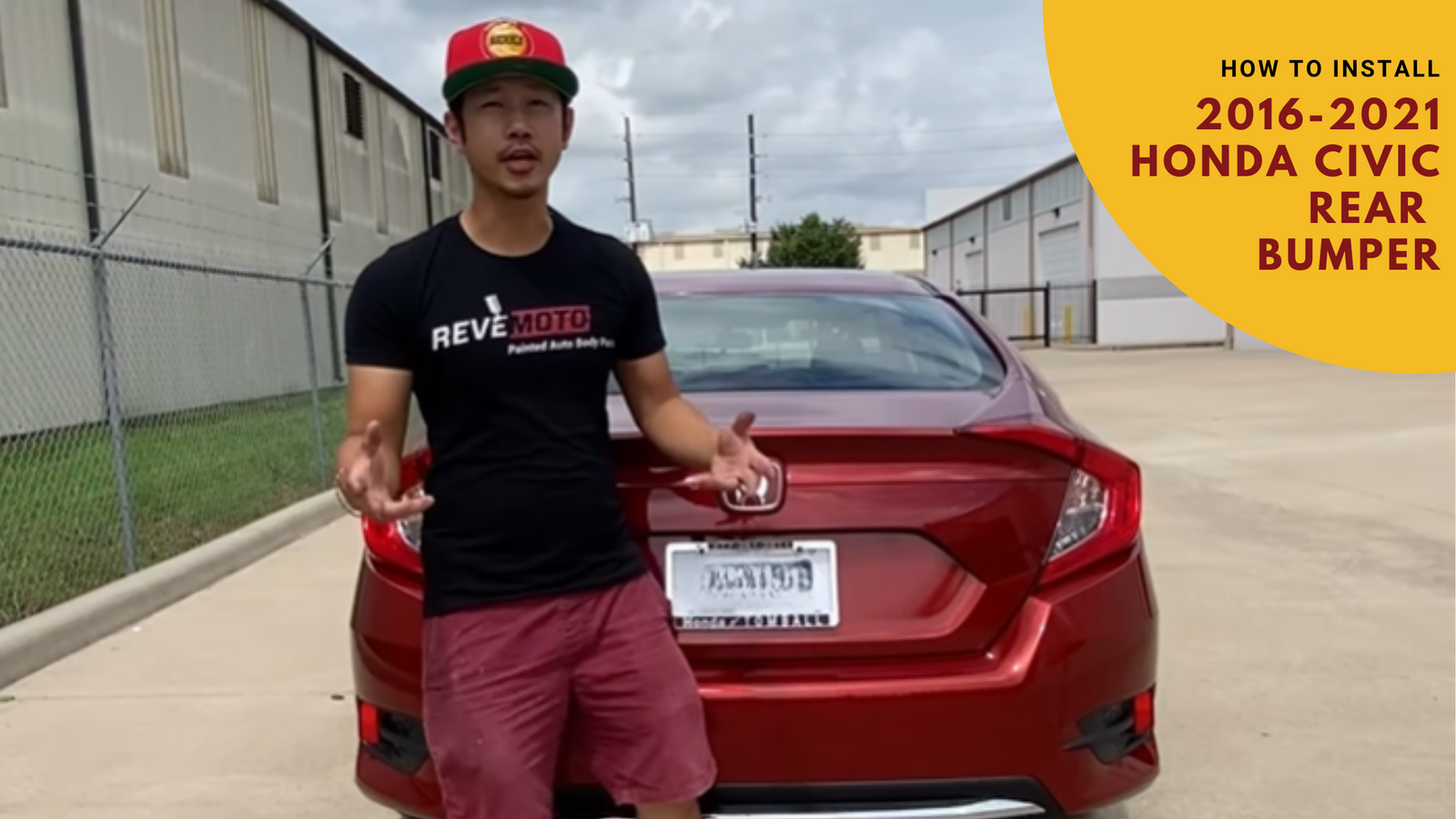 2015 Civic Rear How to Install a 2016-2021 Honda Civic Rear Bumper - ReveMoto