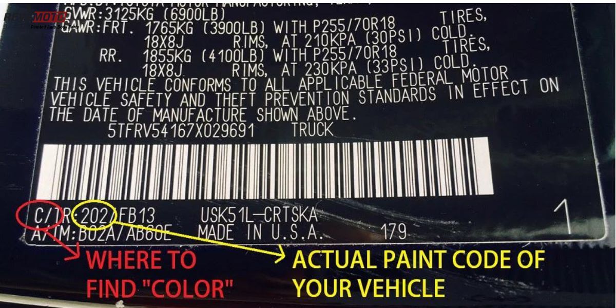 Where to find your car's paint code