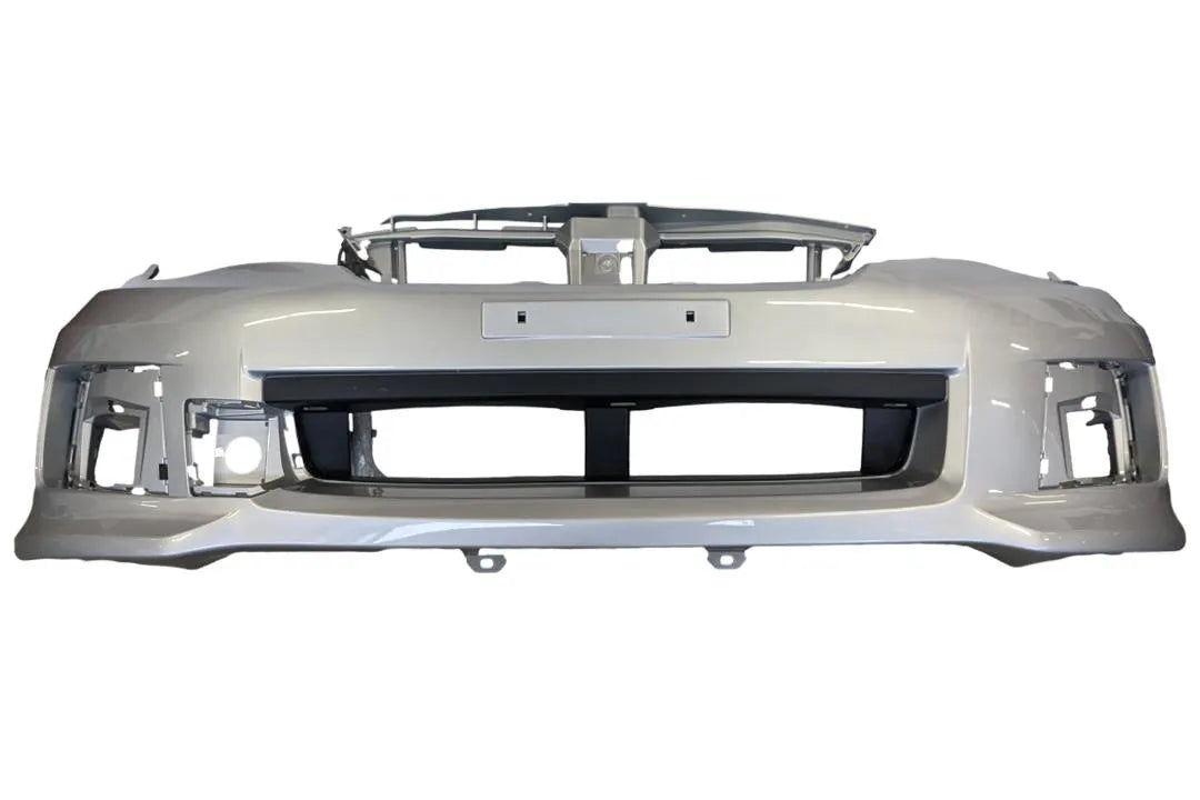 2011-2014 Subaru Impreza WRX Front Bumper With Large Square Fog Insert Holes Spark Silver Metallic C3S 57704FG113 ReveMoto Painted Auto Parts Replacement
