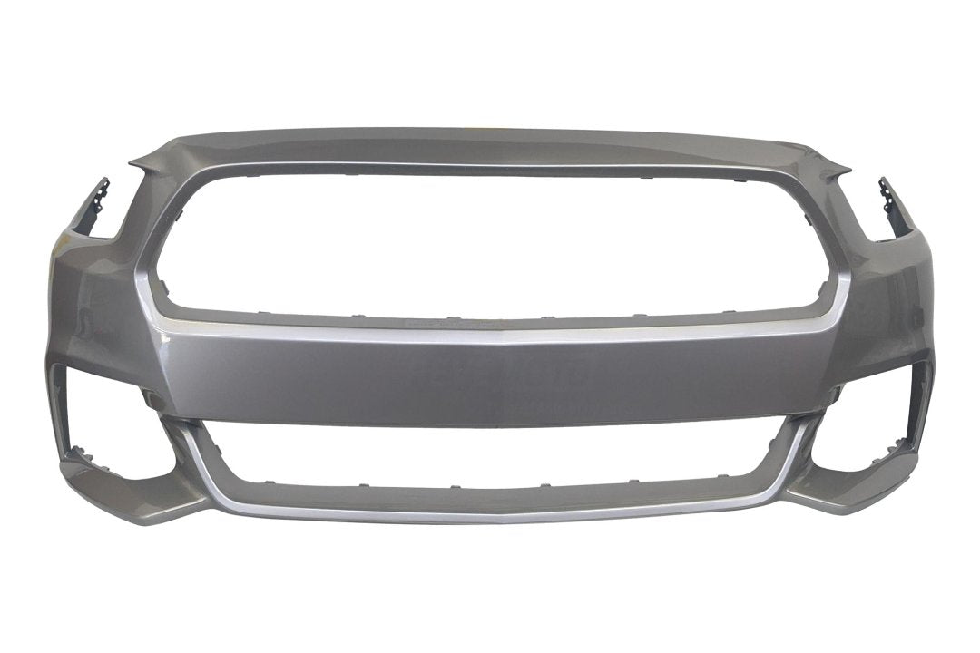 Painted Front Bumper for 2015-2017 Ford Mustang Ingot Silver Metallic (UX) FR3Z17D957AAPTM FO1000704 ReveMoto Painted Auto Body Parts Replacement
