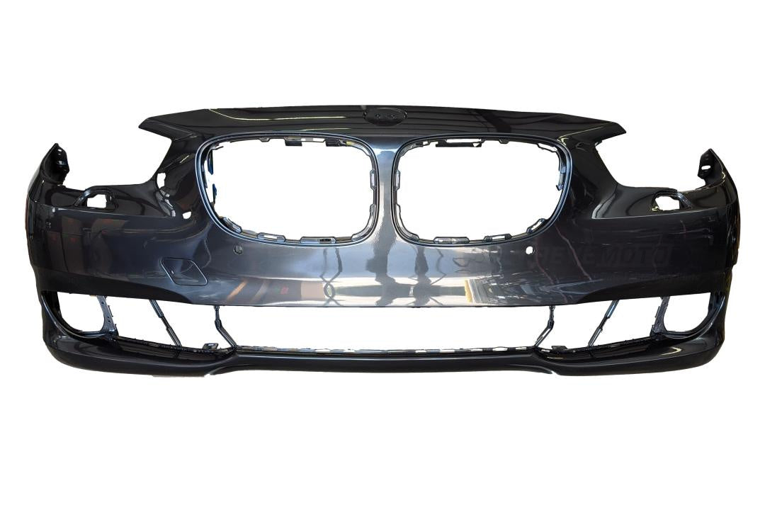 2010-2013 BMW 535i GT Front Bumper Painted (OEM | WITHOUT: M-Package)_Dark_Graphite_Metallic_II_B90_WITH: Park Assist Sensor Holes | WITHOUT: M Package, Side Camera Holes_ 51117248038