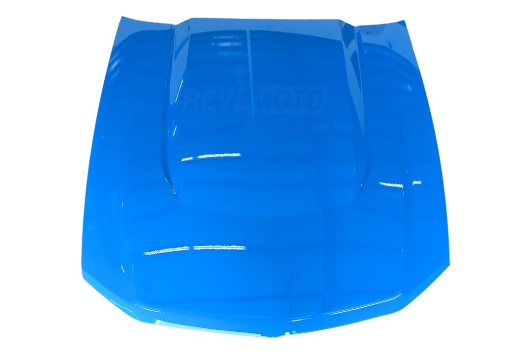 2010-2012 Ford Mustang Hood Painted (Base/GT Models) Grabber Blue (CI) AR3Z16612B FO1230290 ReveMoto Painted Auto Parts Replacement