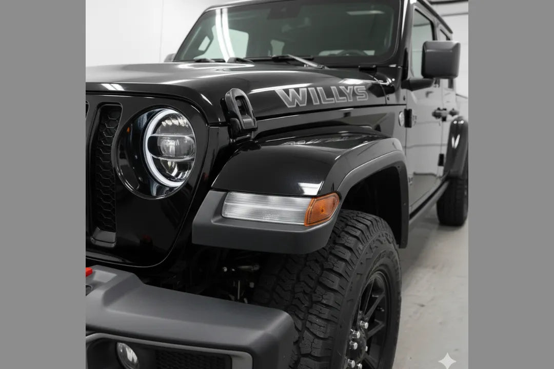 2020-2025 Jeep Gladiator Front Fender Flare Painted (Left, Driver-Side) Black (PX8) 6CE67TZZAH