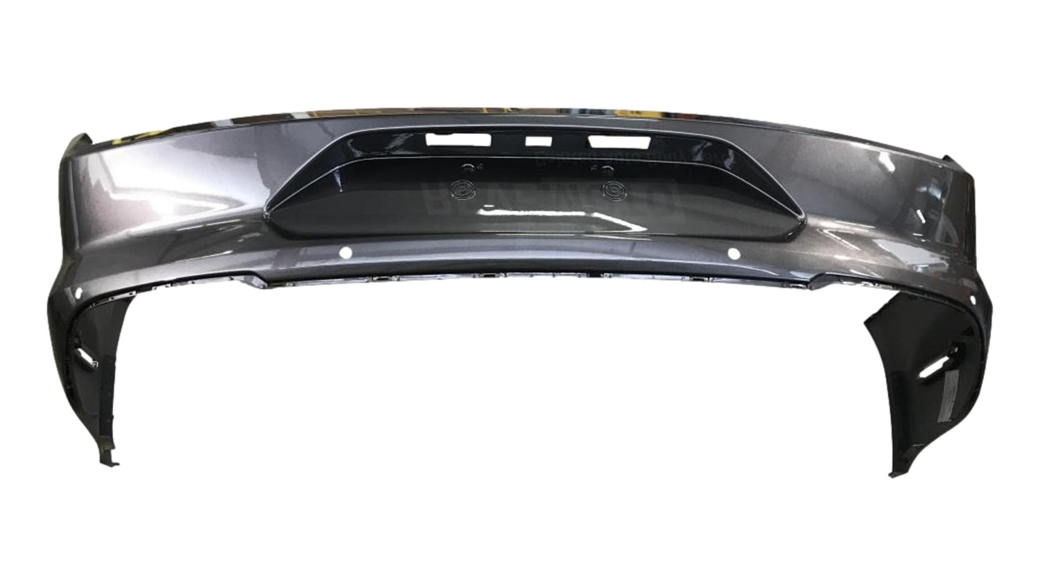 2018-2023 Ford Mustang Rear Bumper Painted | Magnetic Metallic (J7) WITH: Park Assist Sensor Holes, Reverse Sensors | JR3Z17K835AAPTM FO1100737
