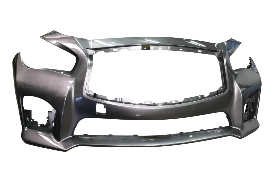 2014-2017 Infiniti Q50 to 2016-2017 Infiniti Q50s Front Bumper Conversion Kit Gun Metallic (KAD) | 620224HD0H ReveMoto Painted Auto Parts Replacement