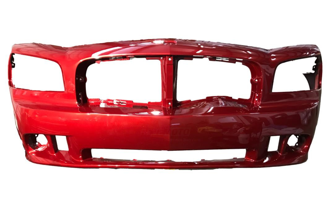 2006-2010 Dodge Charger Front Bumper Painted (SRT-8 Model) Inferno Red Crystal Pearl PRH 4854674AA CH1000464