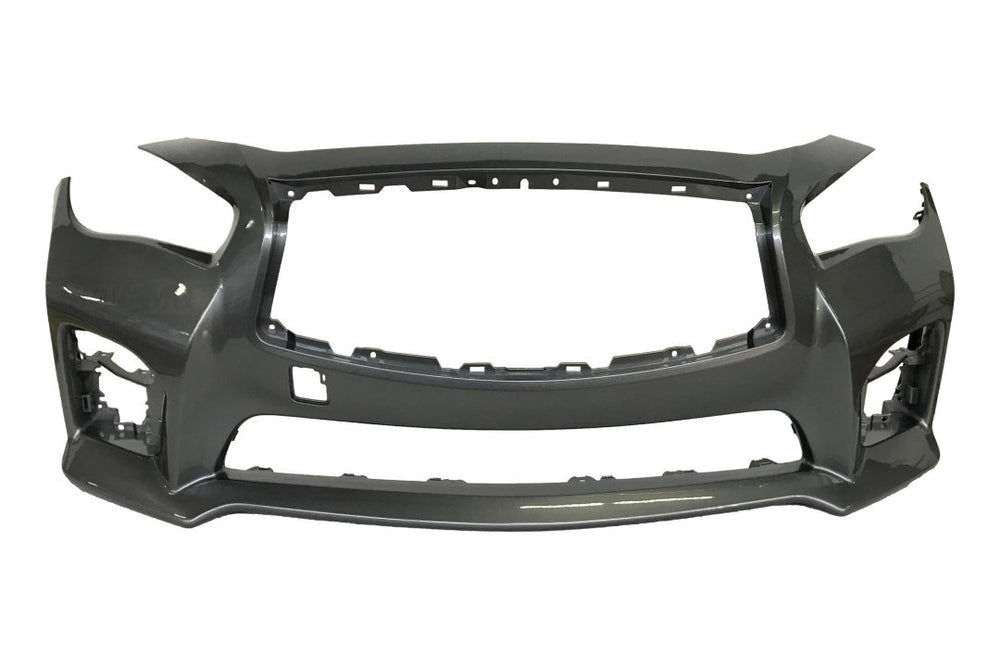 Q50 Front 2014-2017 Infiniti Q50 Front Bumper Painted (Sport Model) - ReveMoto