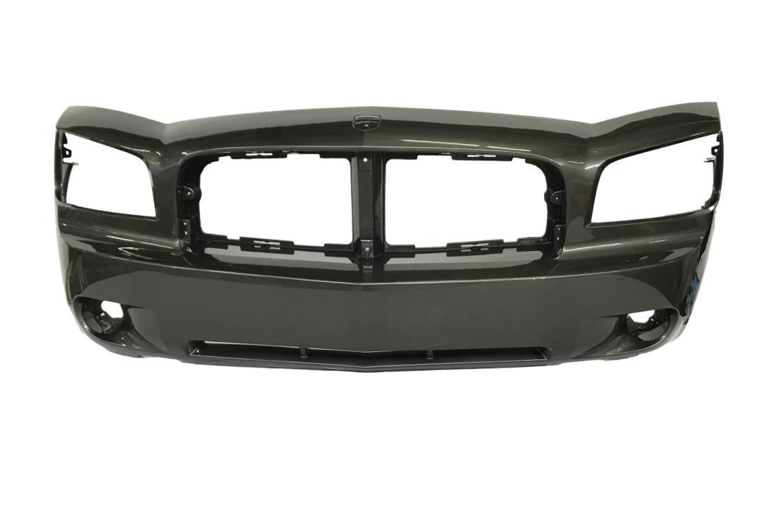 2006-2010 Dodge Charger Front Bumper Painted (R-T/SE/SXT Models) Dark Titanium Metallic PDT  4806179AE CH1000461