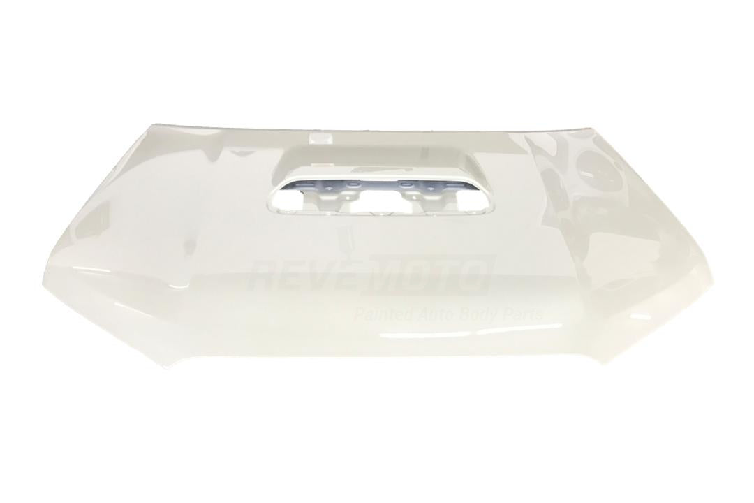 2010-2023 Toyota 4Runner Hood Painted (WITH: Scoop Opening | Includes Hood Scoop & Hardware) Blizzard Pearl (070) 5330135210_TO1230218